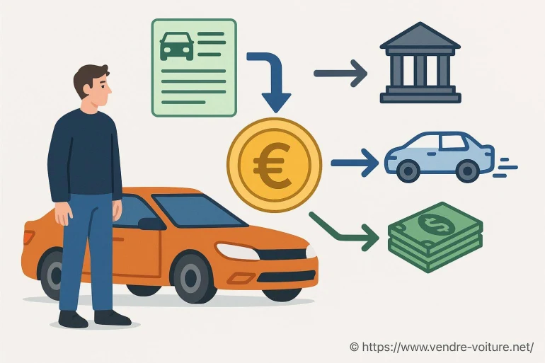 Illustration processus vente voiture financement