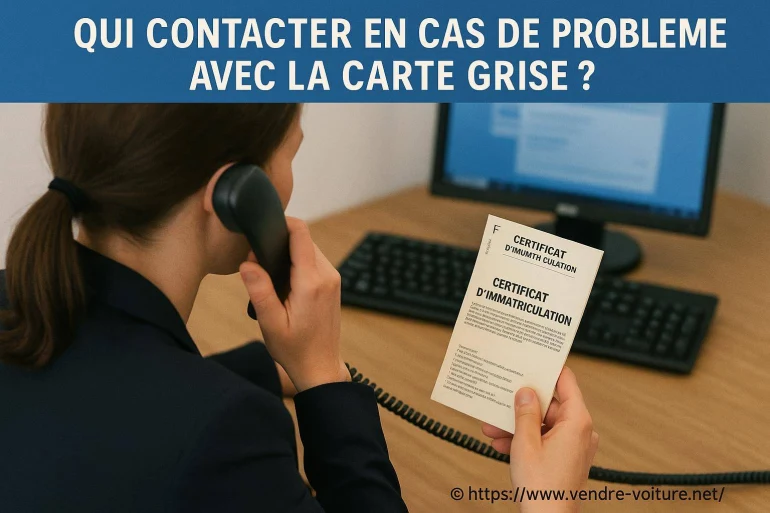 Qui contacter en cas de problème avec la carte grise ?