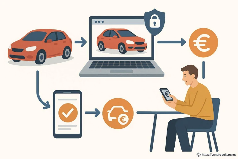 Processus de vente de voiture en ligne sécurisé