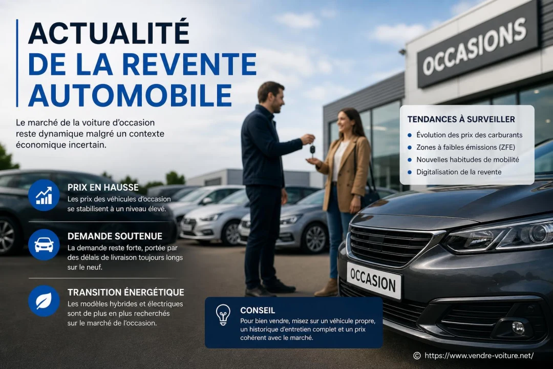 Actualités auto : vente, occasion, démarches et marché automobile en 2026