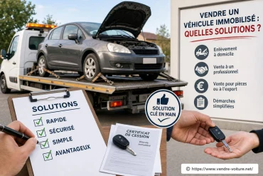 Vendre un véhicule immobilisé : quelles solutions pour réussir la vente ?