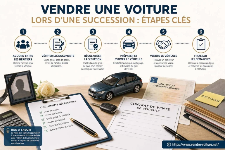 Vendre une voiture lors d’une succession : les étapes clés