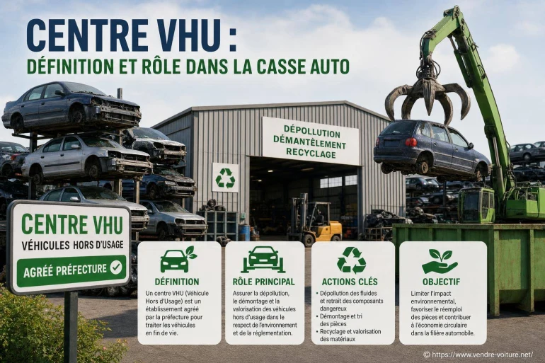 Centre VHU : définition et rôle dans la casse auto