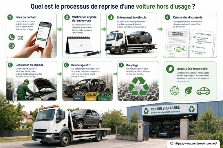 Quel est le processus de reprise d’une voiture hors d’usage ?