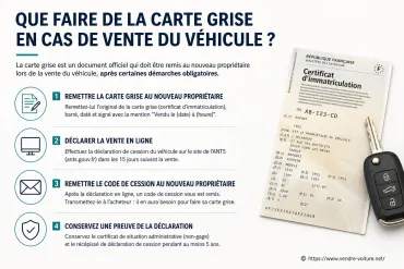 Que faire de la carte grise en cas de vente ?