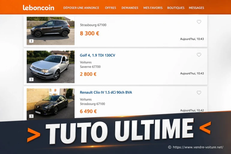 Vendre sa voiture sur LeBonCoin : annonce, prix, photos et sécurité