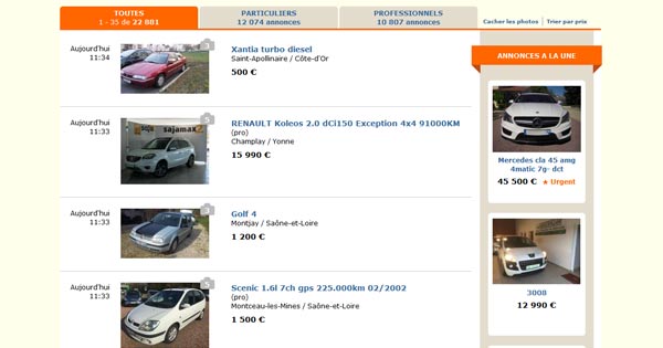 Vendre sa voiture sur Internet