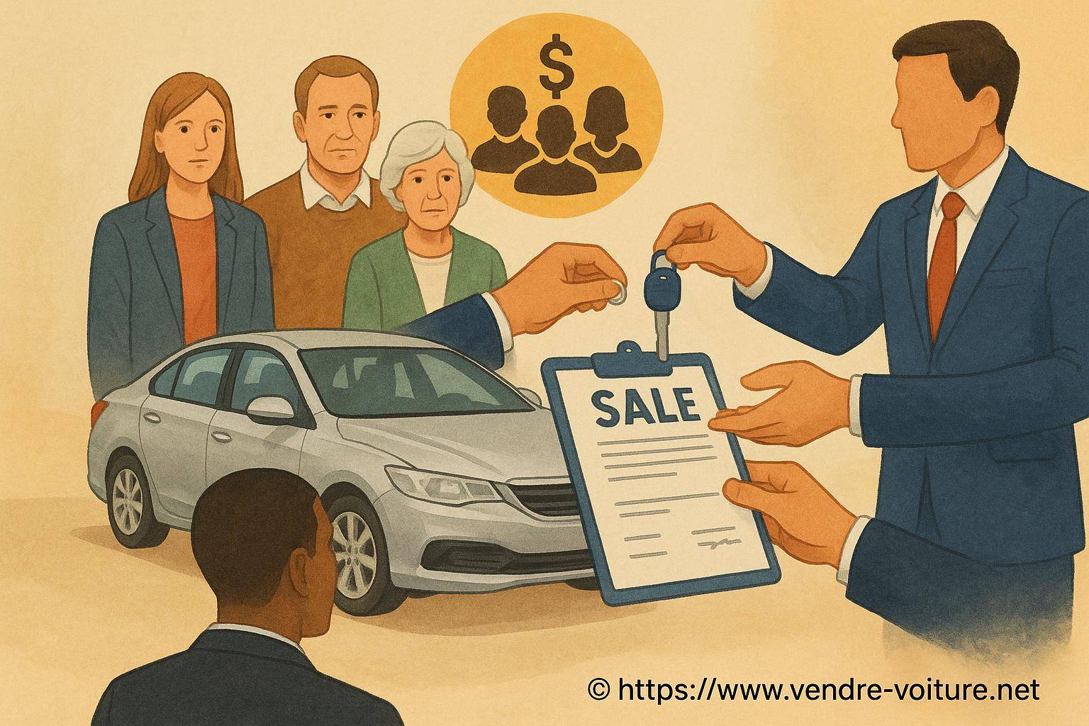 Comment vendre une voiture avec plusieurs héritiers sans conflit