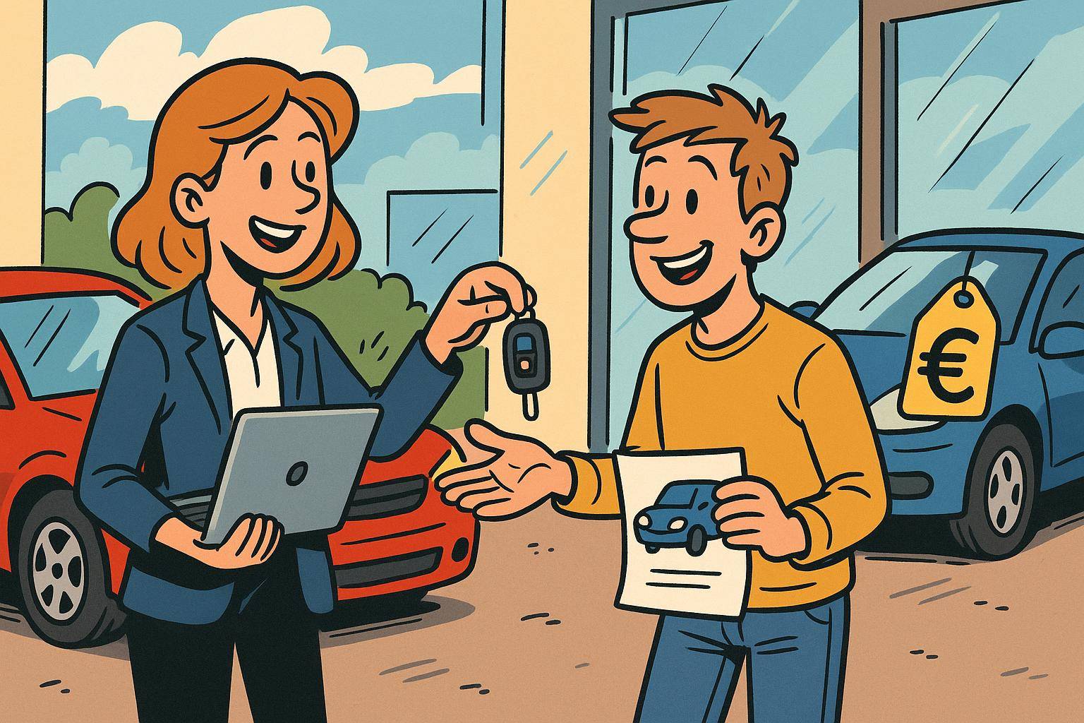 Remise de clés voiture en concession