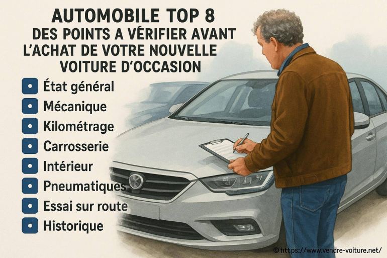 Automobile top 8 des points à vérifier avant l'achat d'une voiture d'occasion
