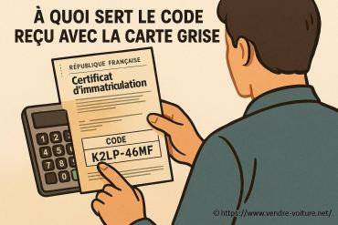 à quoi sert le code reçu avec la carte grise ?