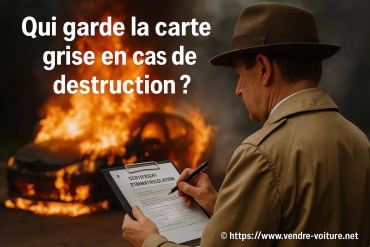 Qui garde la carte grise en cas de destruction ?