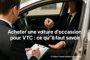 Acheter une voiture d'occasion pour VTC : ce qu'il faut savoir avant de choisir