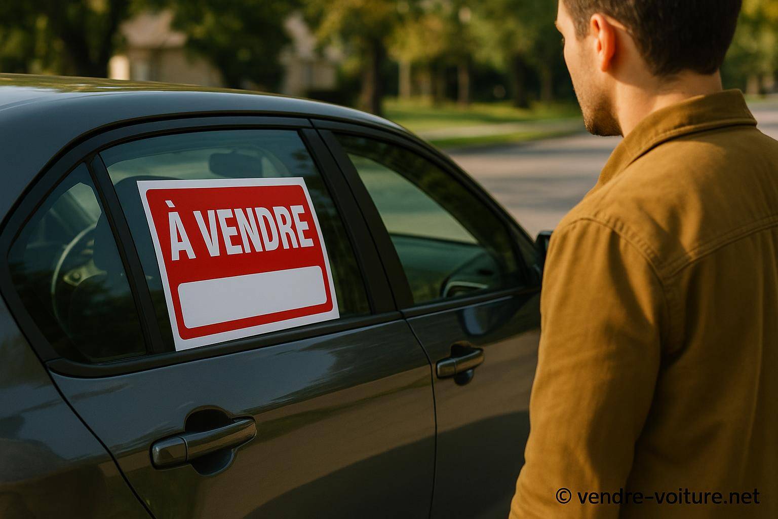 Ai-je le droit de mettre une affiche à vendre sur ma voiture