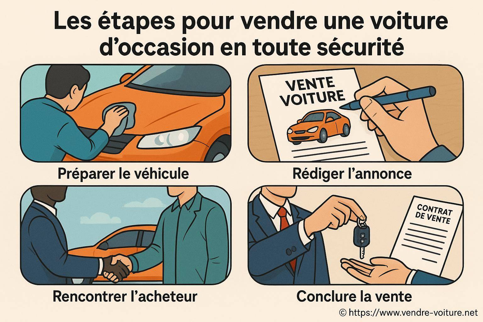 Les étapes pour vendre une voiture d'occasion en toute sécurité