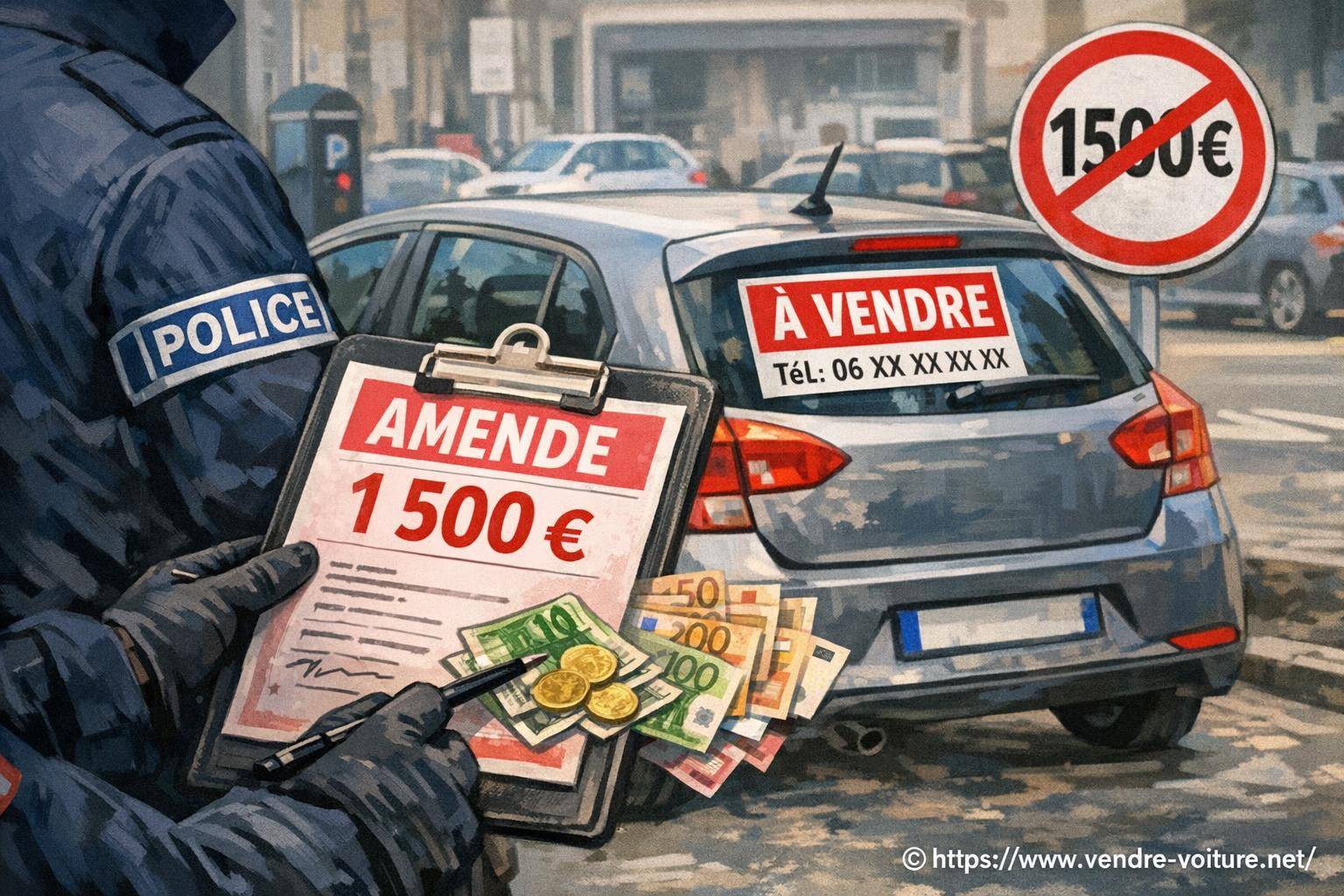 Une amende très salée pour les Français qui affichent un panneau à vendre sur leur voiture