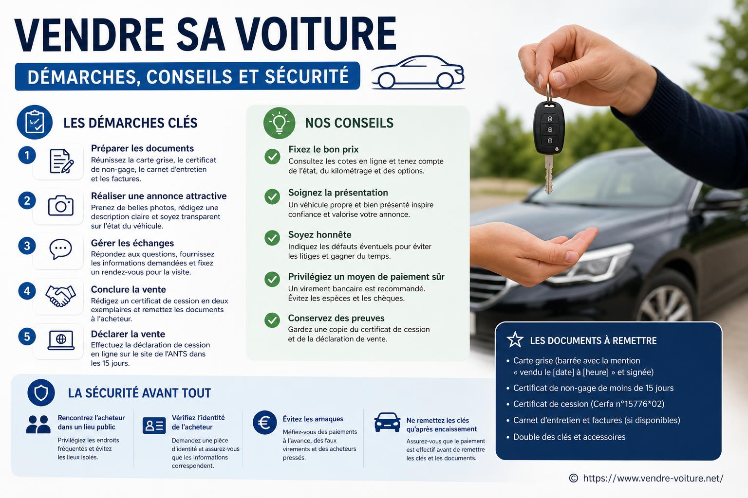 Vendre sa voiture : démarches, conseils et sécurité